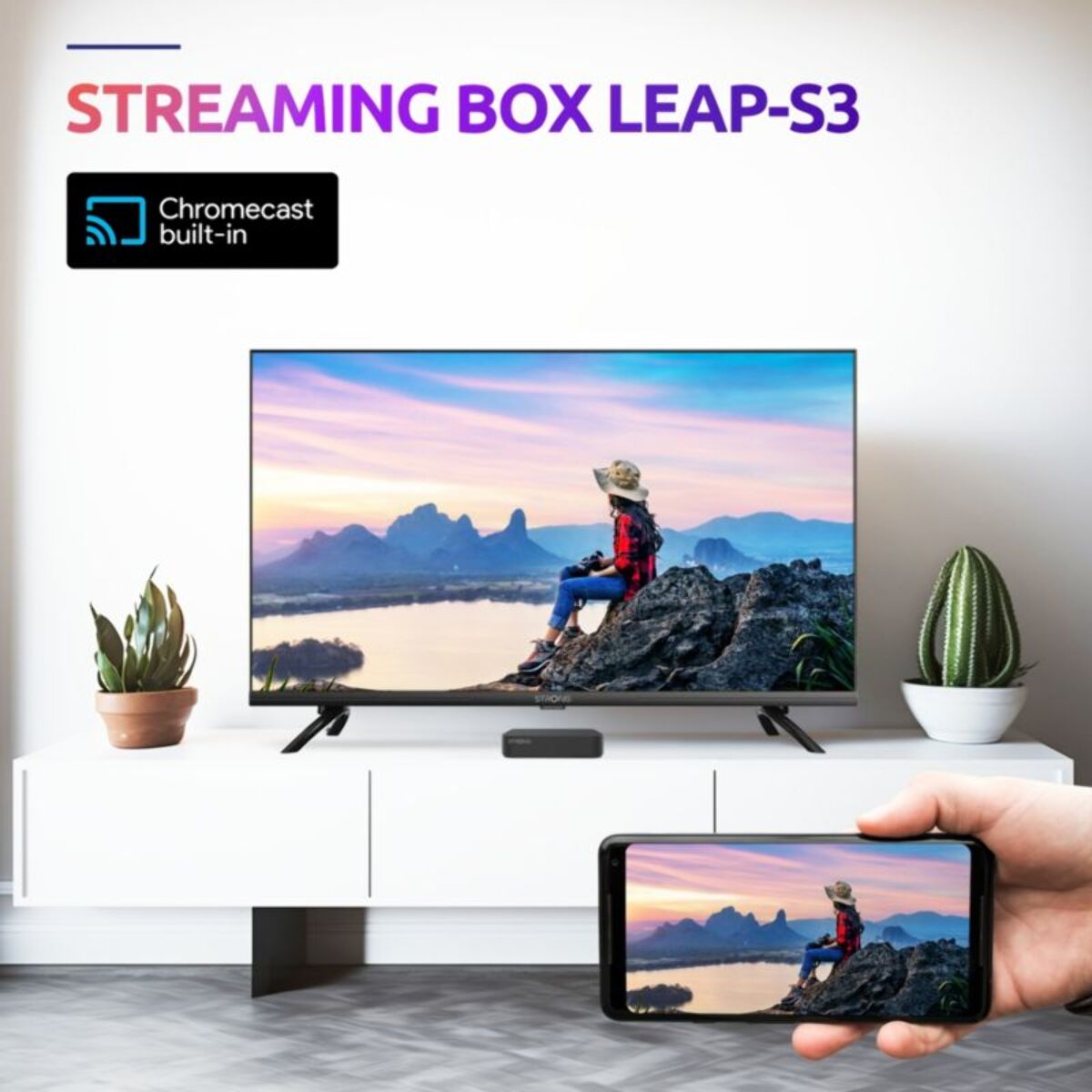 Passerelle multimédia STRONG LEAP-S3 Box Google TV 4K Chromecast