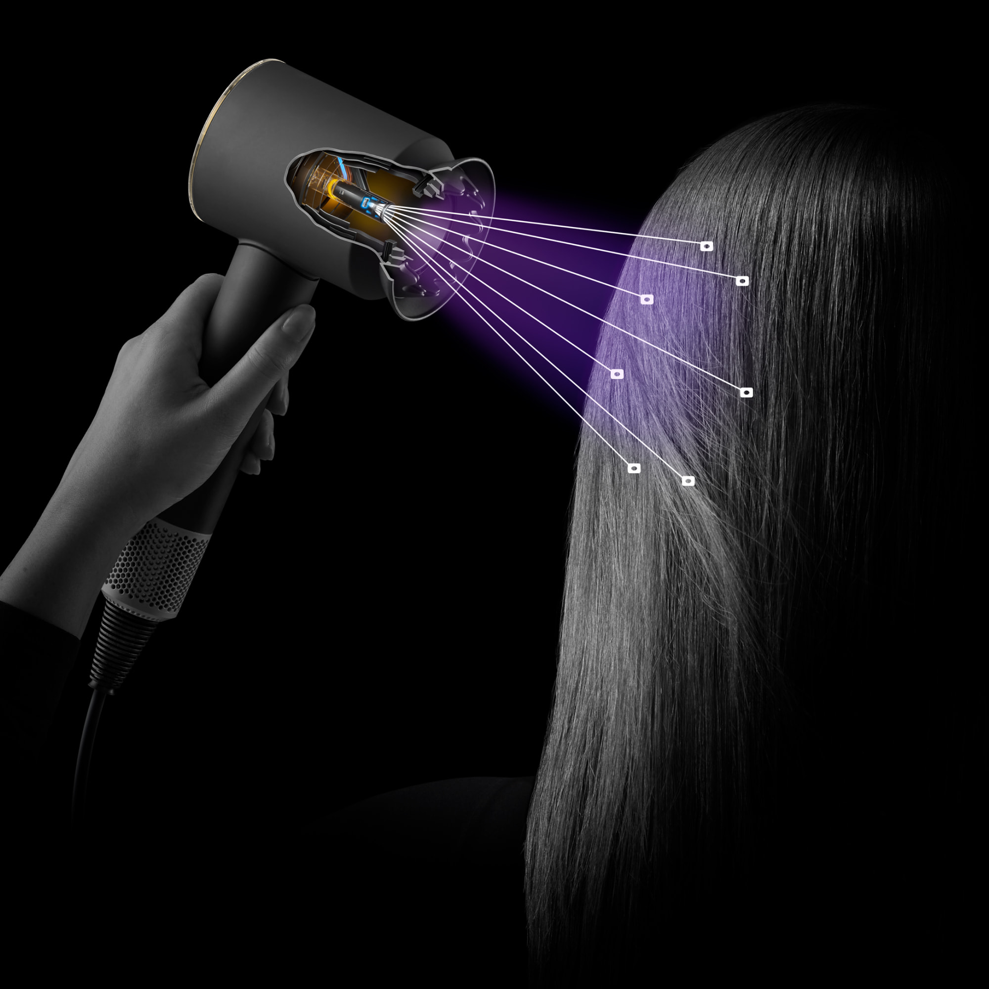 Sèche-cheveux Dyson Supersonic Nural™ Rose Céramique - Cheveux Raides à Ondulés