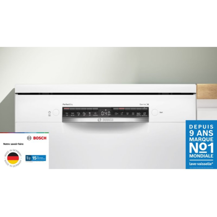 Lave vaisselle 60 cm BOSCH SMS6ZCW10E, SERENITY, Séchage Zeolith