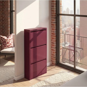 Casier à chaussures Caruso violet 3 tiroirs Kare Design