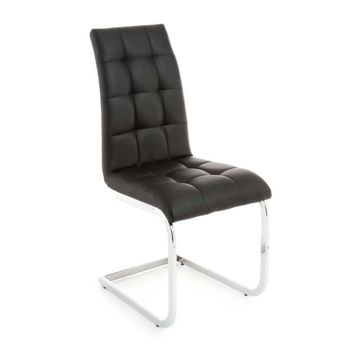 Tomasucci Lot de 4 CHAISES COZY BLACK Noir