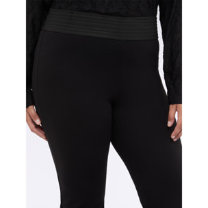 Fiorella Rubino - Pantaloni flare in Punto Milano - Nero