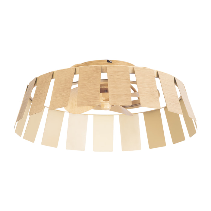 Forlight Ventilador de techo Flip con luz LED Efecto Madera TW 2700-6000K IP44 28W