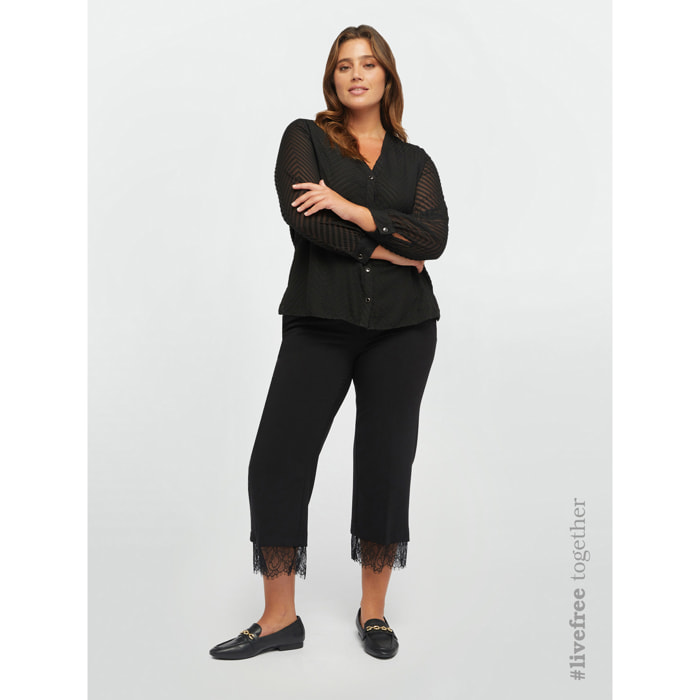 Fiorella Rubino - Blusa en tejido trabajado - Negro