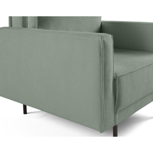 Charlie - fauteuil - pieds hauts - en tissu - Vert