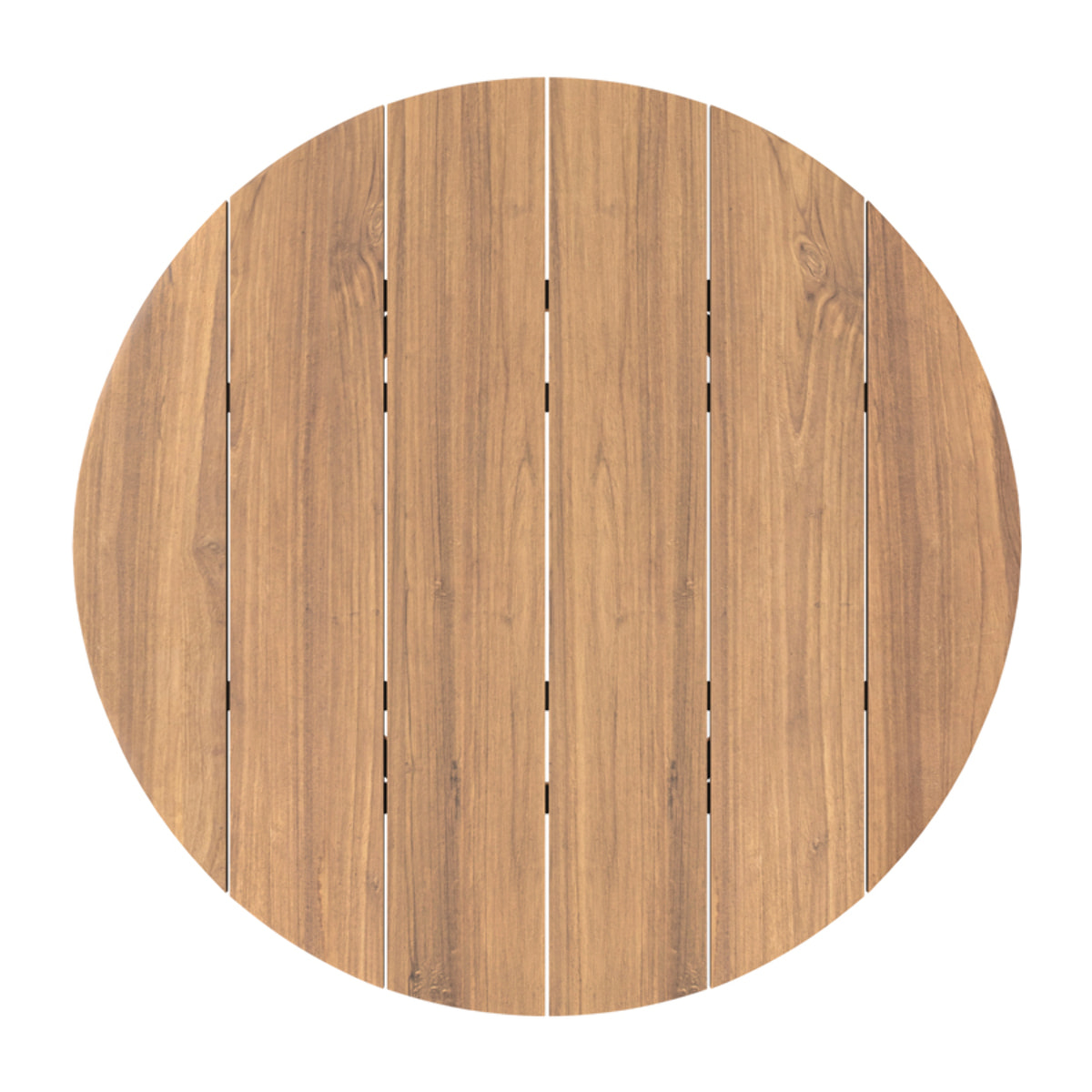 Table basse ronde de jardin en bois de teck massif D80 cm - Aurland