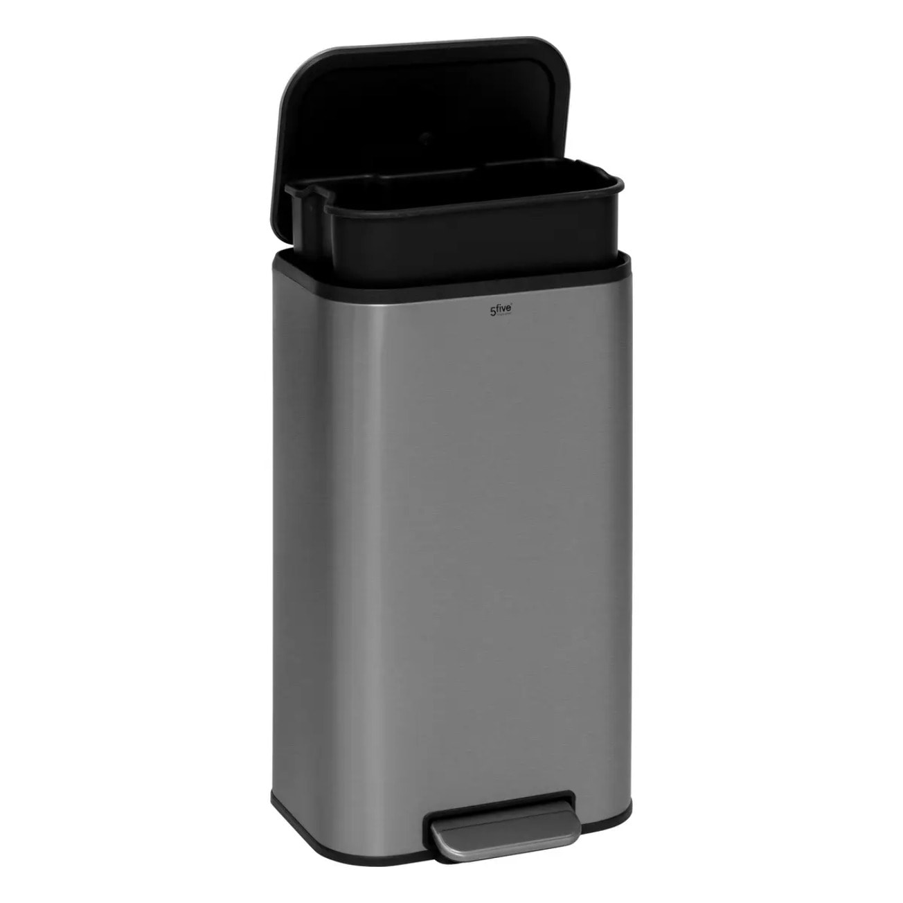 Poubelle en inox finition mat 30L