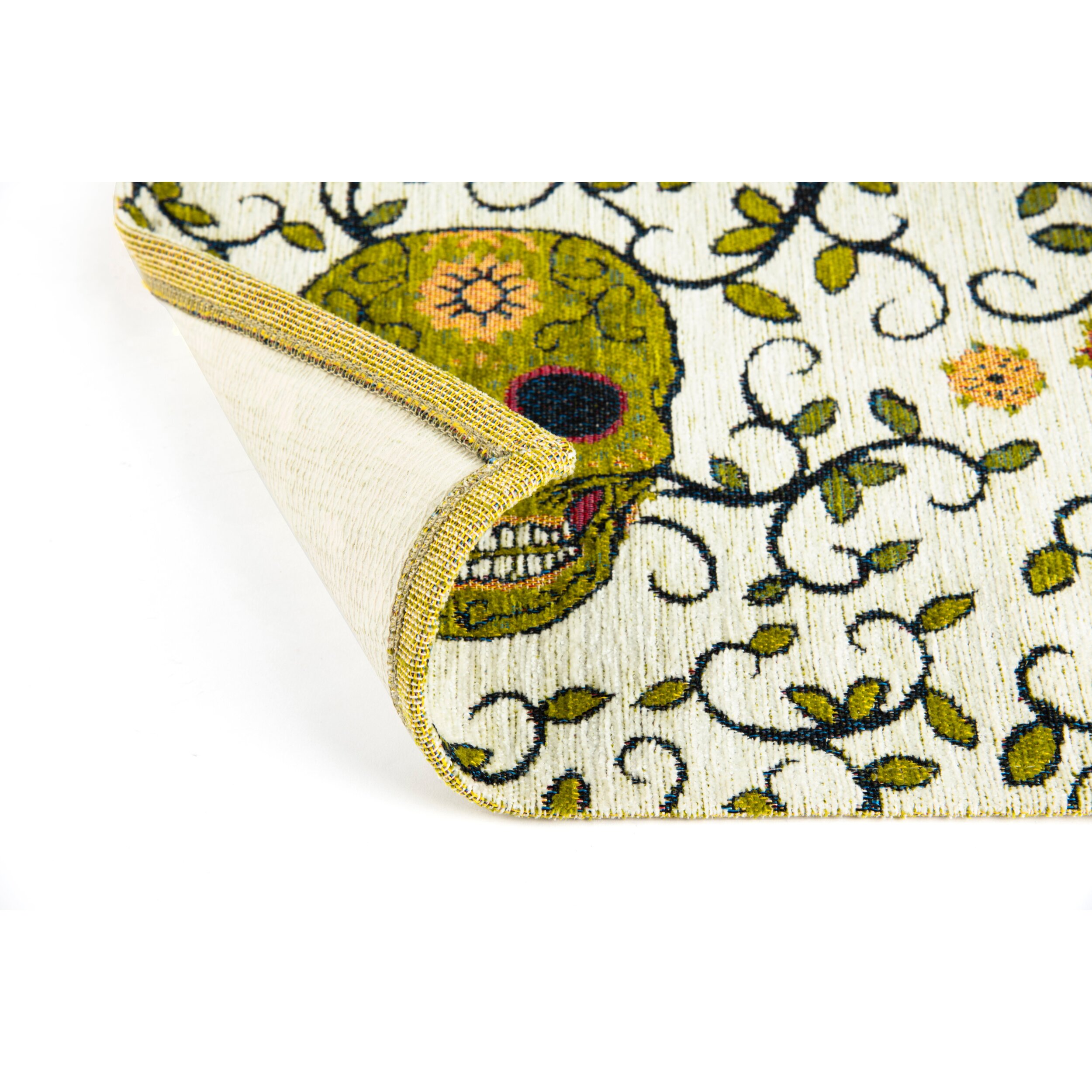 Tappetino Excelsa Calavera poliestere e cotone 45x75x0,7 cm multicolore