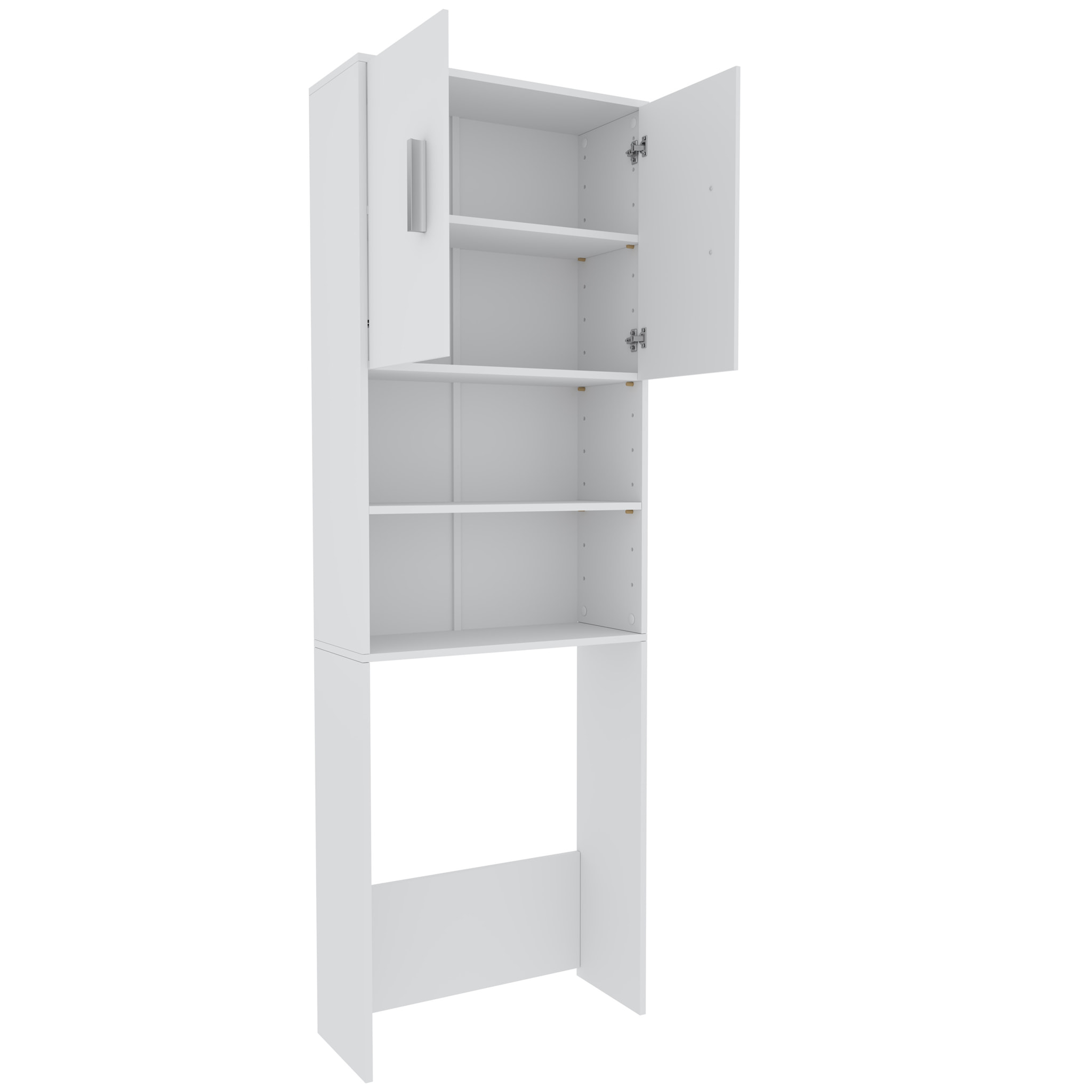 Mobile Sopra Lavatrice Asciugatrice Armadio Mobiletto Bagno Mobili Salvaspazio Armadietto A Colonna Per Lavanderia Coprilavatrice 190x26x64 Cm Bianco
