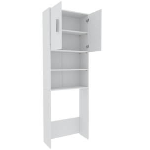 Mobile Sopra Lavatrice Asciugatrice Armadio Mobiletto Bagno Mobili Salvaspazio Armadietto A Colonna Per Lavanderia Coprilavatrice 190x26x64 Cm Bianco