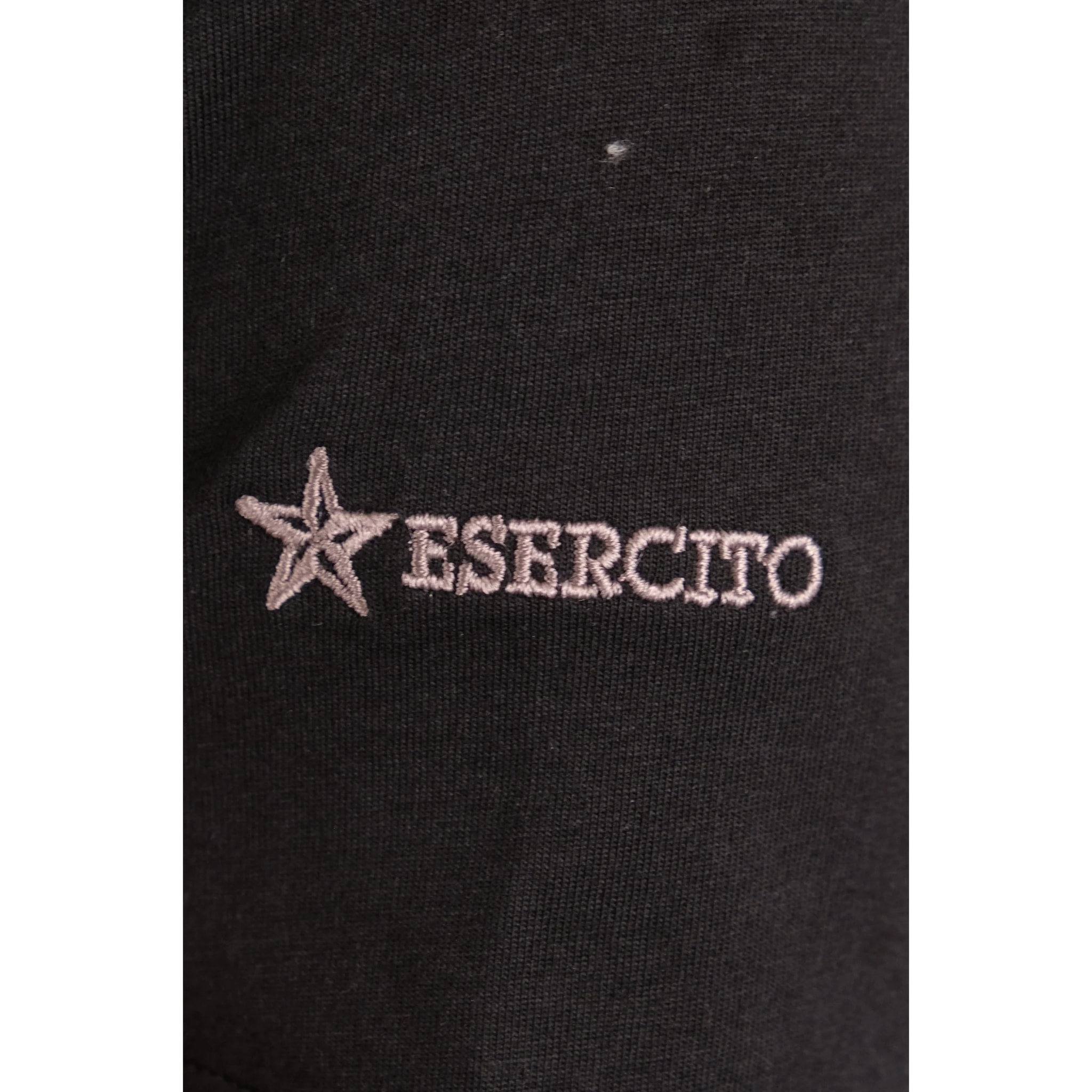 T-shirt Esercito nera in cotone uomo