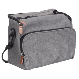 Lunch Bag Gris Zippe 25.4x20.3x12.7cm