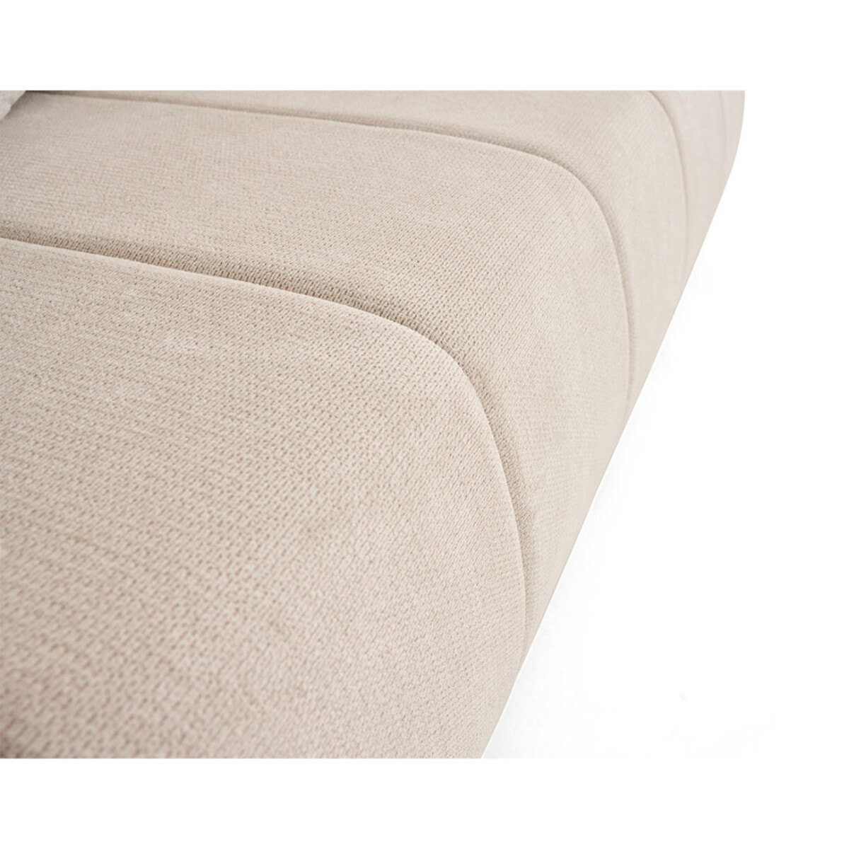 Harper - canapé 3 places convertible avec coffre en tissu texturé - Beige