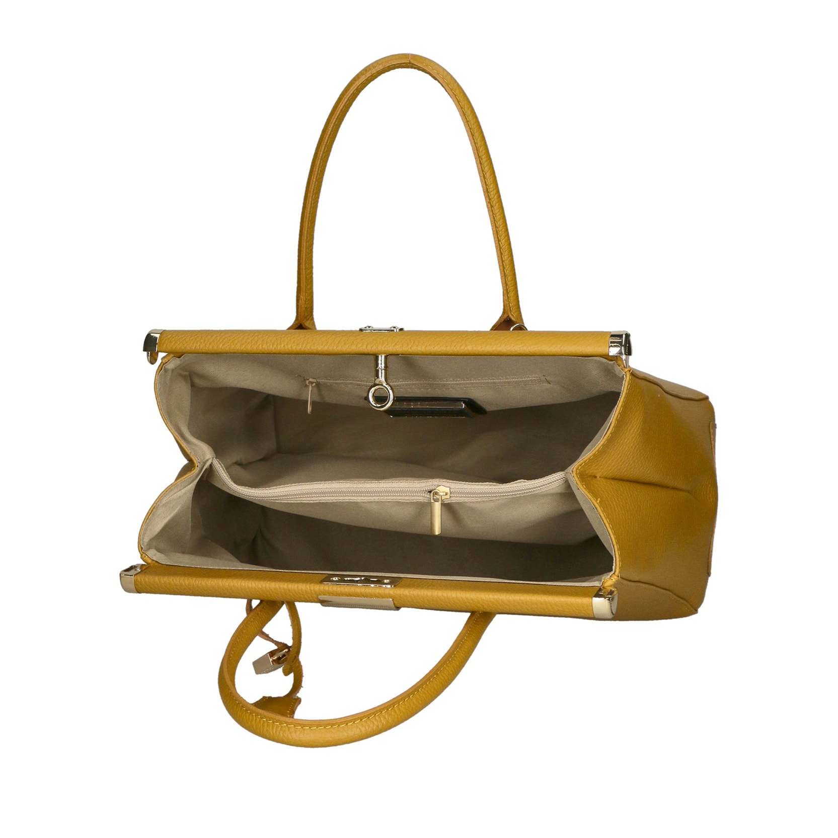 Borsa a mano da donna - Modello Aleria - Vera pelle - 35.0 x 26.0 x 16.0 cm