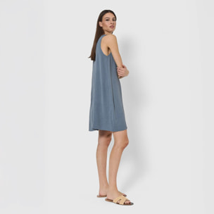 Vestido corto tirantes bambula liso