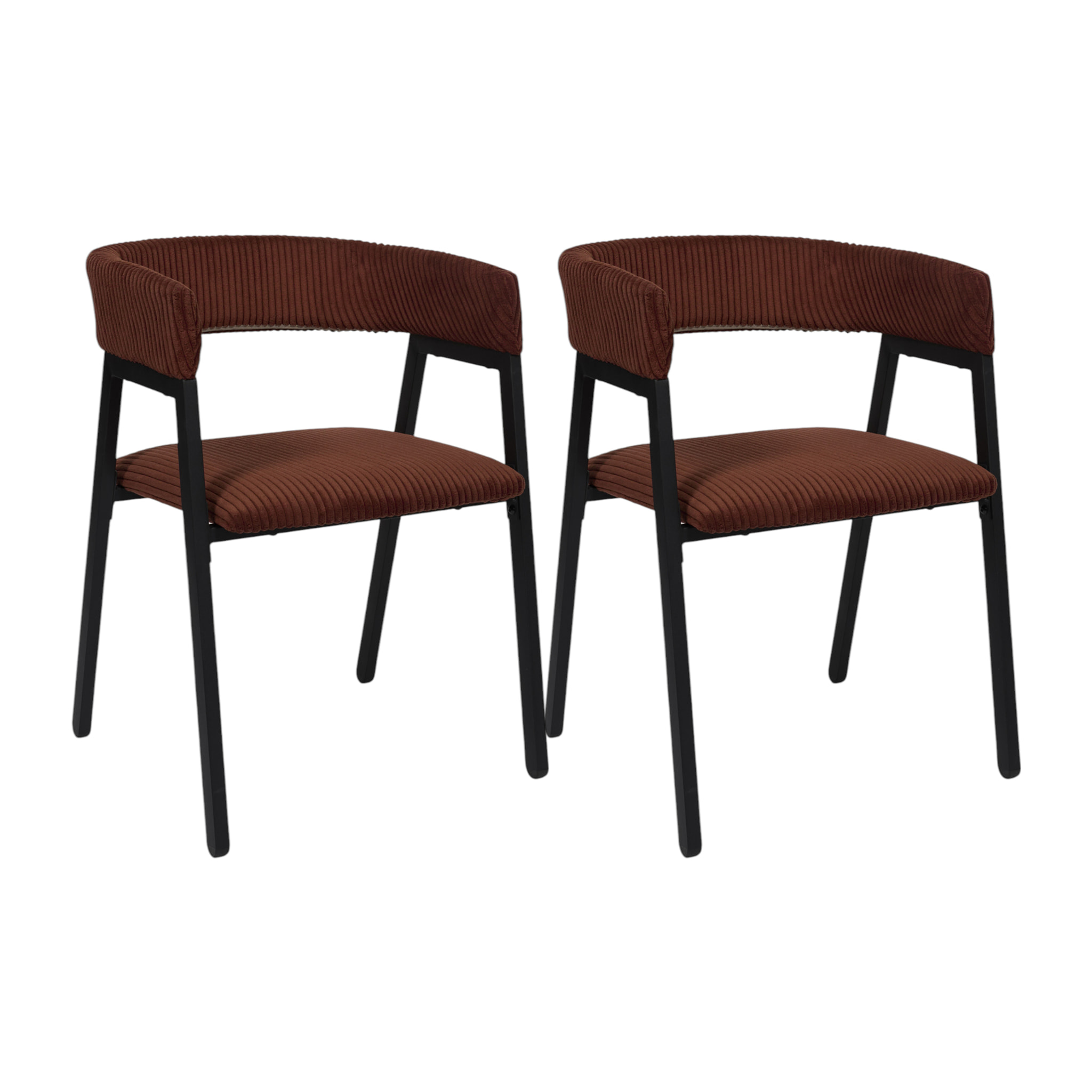 Fauteuil Design Cotele Scott Terracotta - Lot De 2