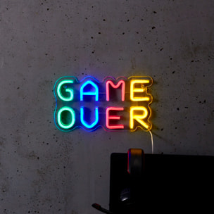 Lampe Led Effet Neon Game Over Usb