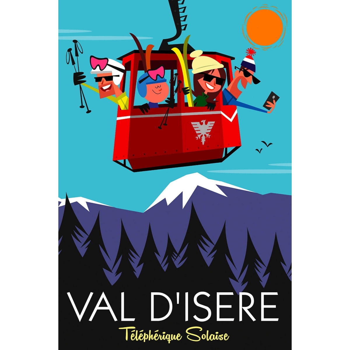 Tableau ski à val d'isère Tableau alu Dibond