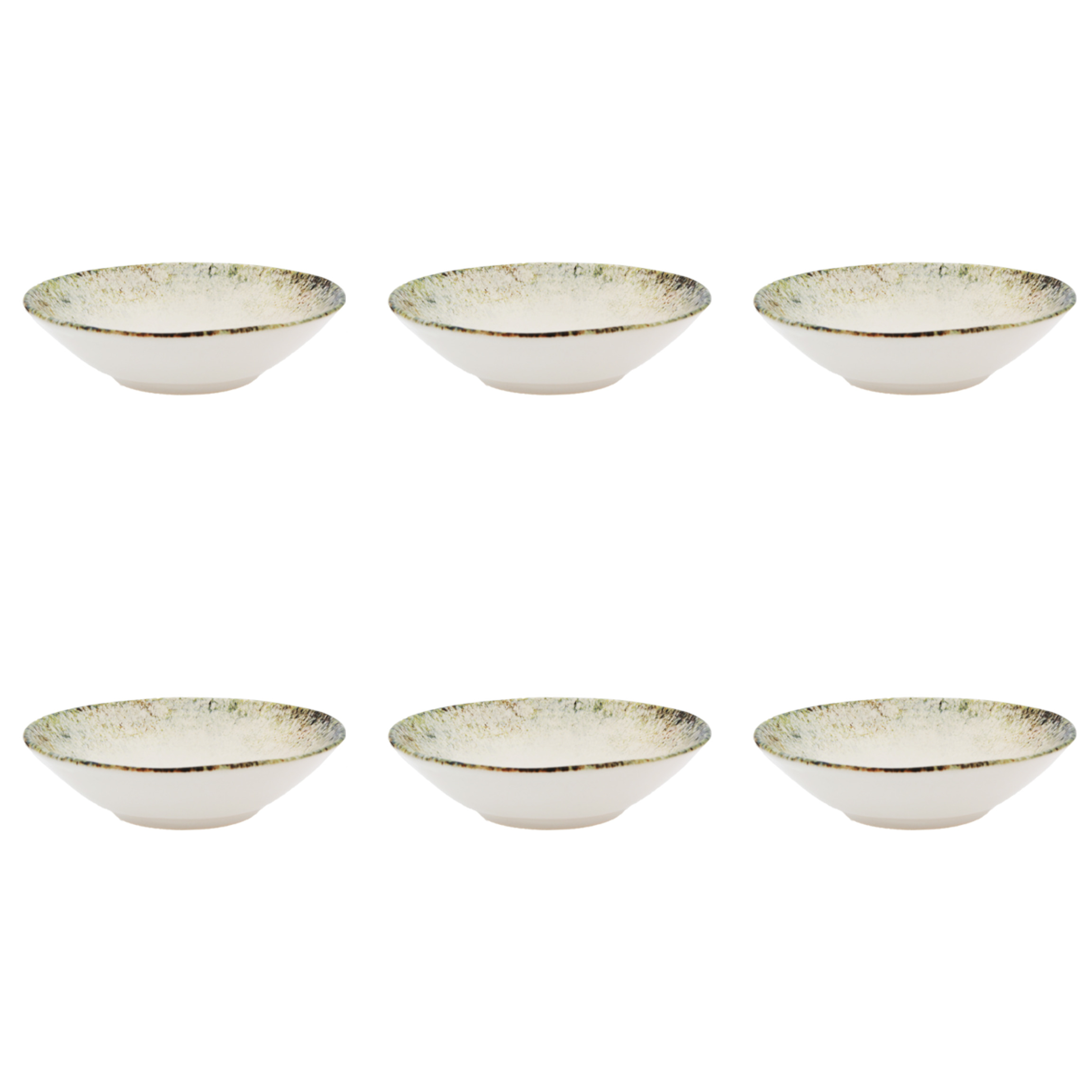 Lot de 6 assiettes creuses, Jade