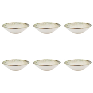 Lot de 6 assiettes creuses, Jade