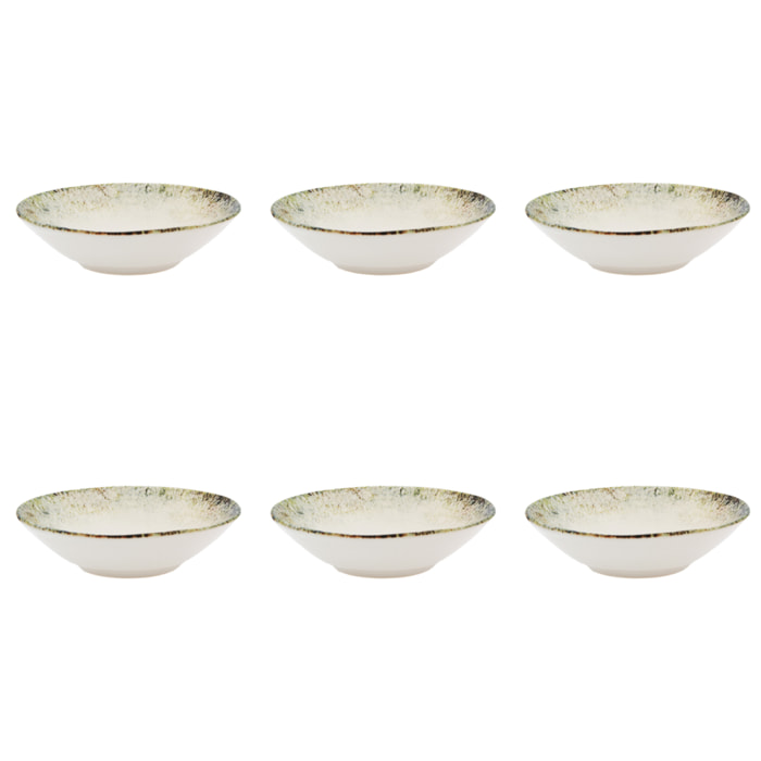 Lot de 6 assiettes creuses, Jade