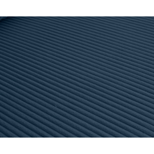 Elton - canapé 3 places convertible avec coffre en velours côtelé - Bleu