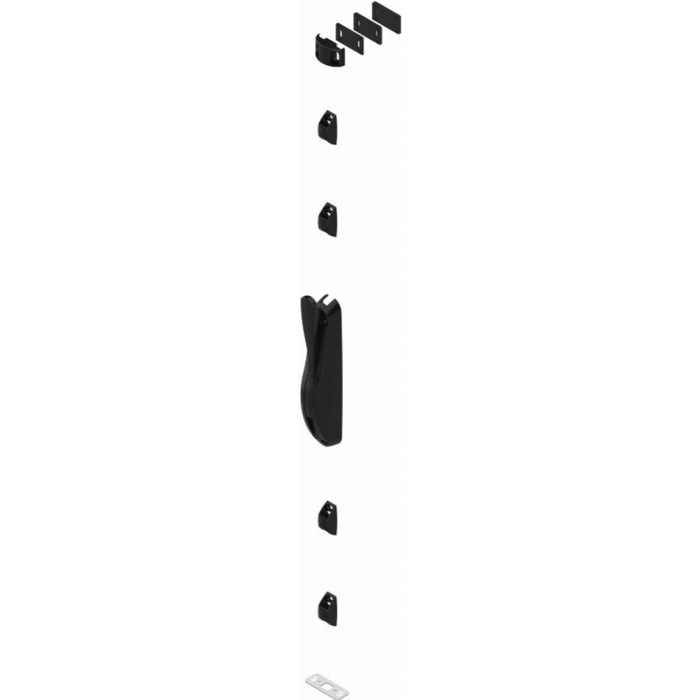 Crémone pompier Deesse LA CROISEE DS applique à levier Noir RAL 9005 B3 - DS6887-013