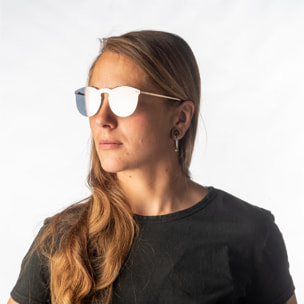 Gafas de sol OCEAN GENOVA - Plana verde con patillas metálicas doradas