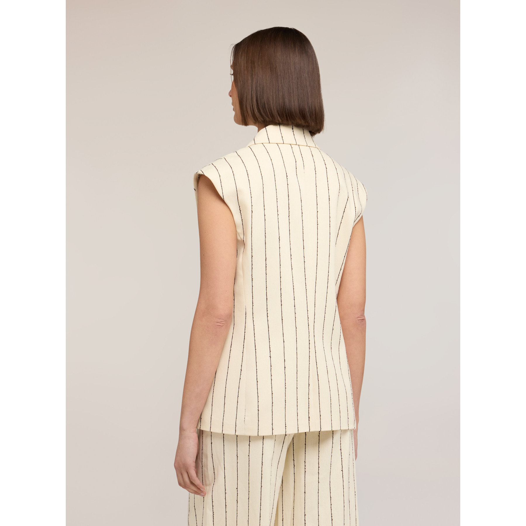 Motivi - Gilet gessato The Tailoring Lab - Beige