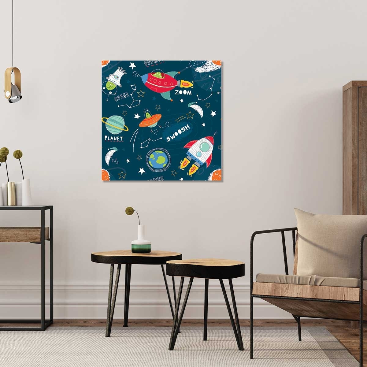 Tableau enfant happy cosmos Toile imprimée