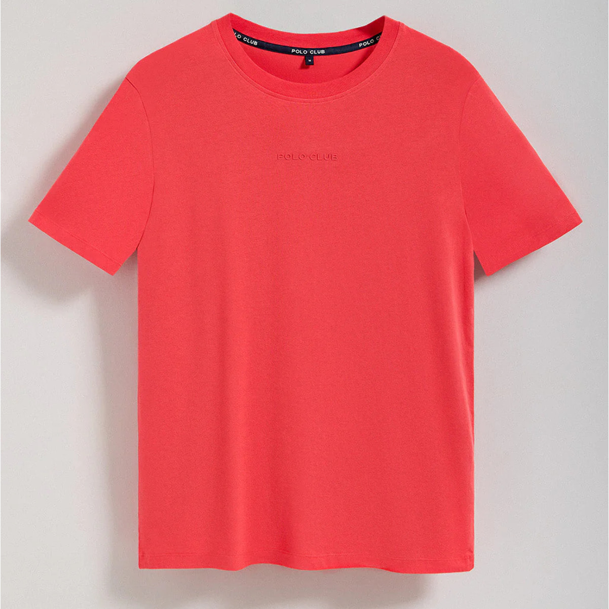 Camiseta Surfer loose fit coral con logo minimal engomado Polo Club