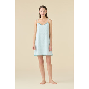 Camicia da notte donna estiva in cotone articolo romantic. Noidinotte