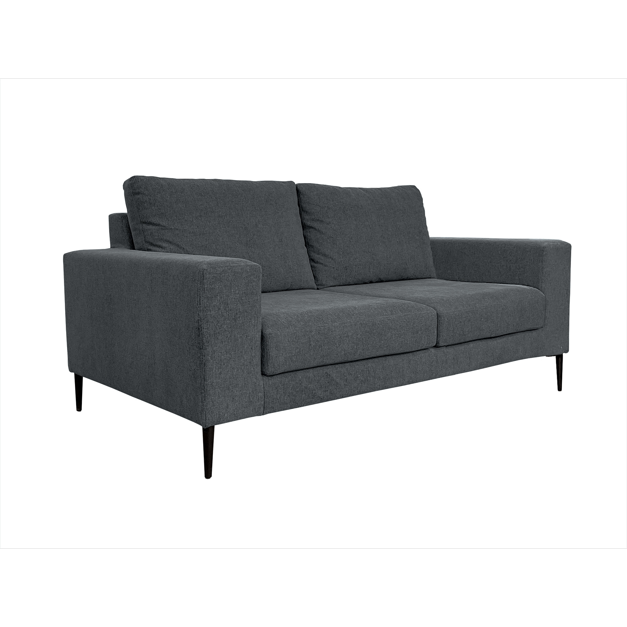 Canapé 3 pl SAMBRE 191 cm fixe tissu Anthracite - 100% déhoussable - Fab. France