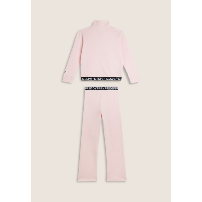 Tuta Bambina zip e collo alto con bande jacquard FREDDY