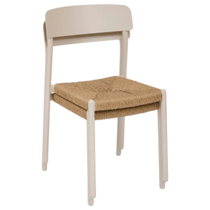 Chaise de jardin Wistty empilable argile