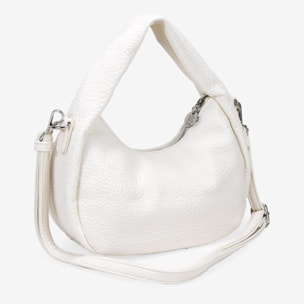Bolso pequeño blanco con cremallera