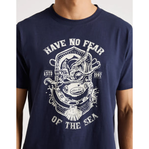 Camiseta Manga Corta Azul Marino - Zoso