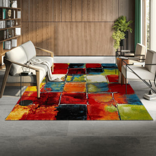 Tapis géométrique déstructuré BEHE multicolore