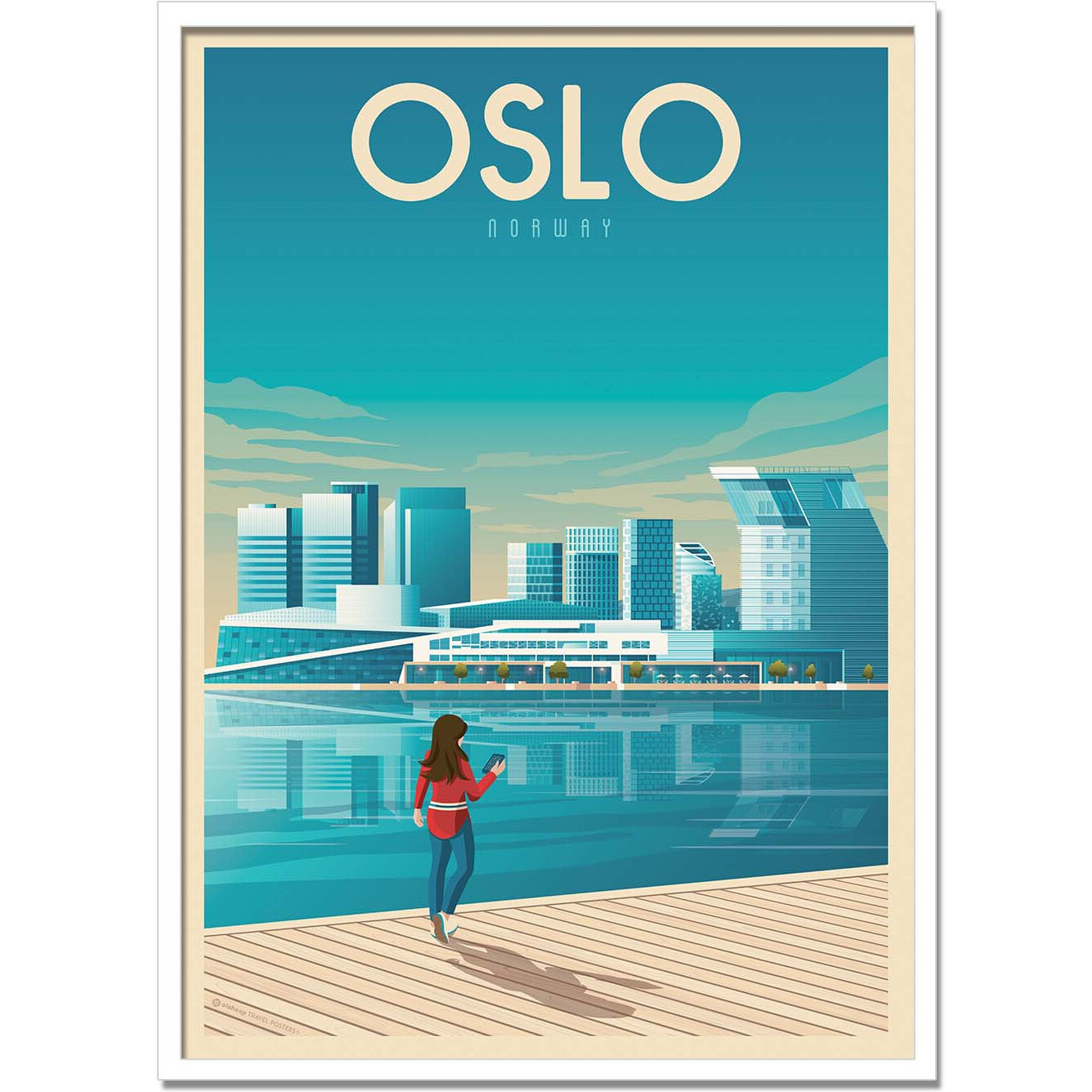 Affiche - Oslo - Olahoop Travel Posters