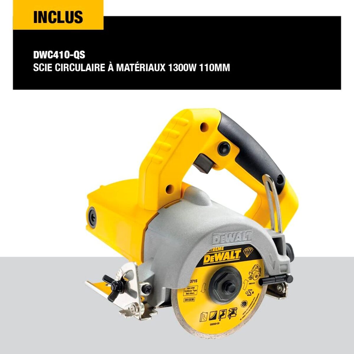 Scie circulaire à matériaux 1300 W - 110 mm - DEWALT - DWC410-QS