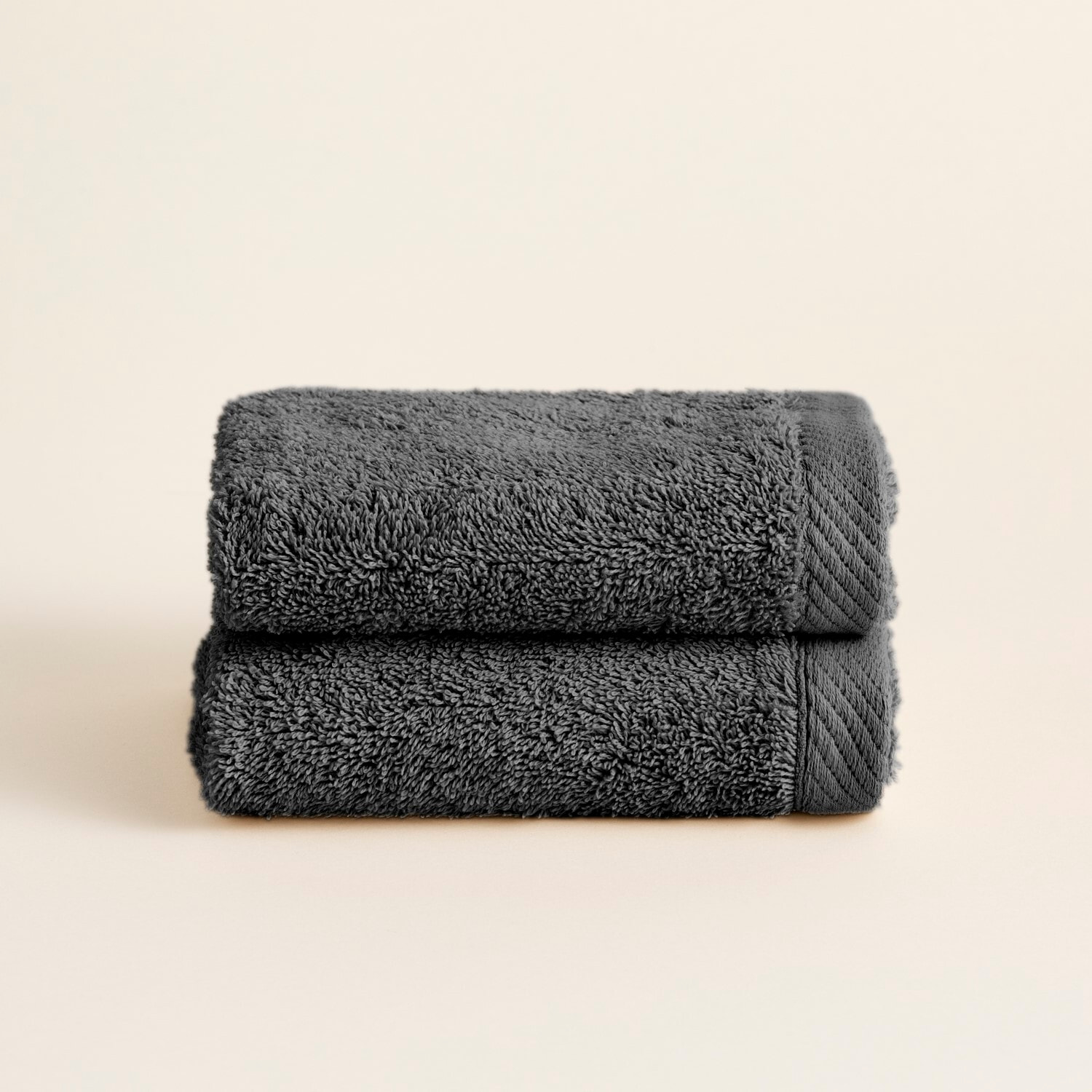 Serviette Éponge 100% Coton Peigné - 600 g/m2 ANTHRACITE