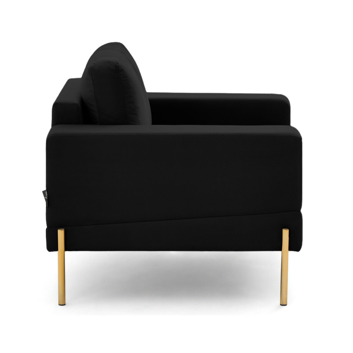 Isaure - fauteuil en velours - Noir