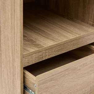 Penderie Dolo H.115cm 1 porte 3 tiroirs beige