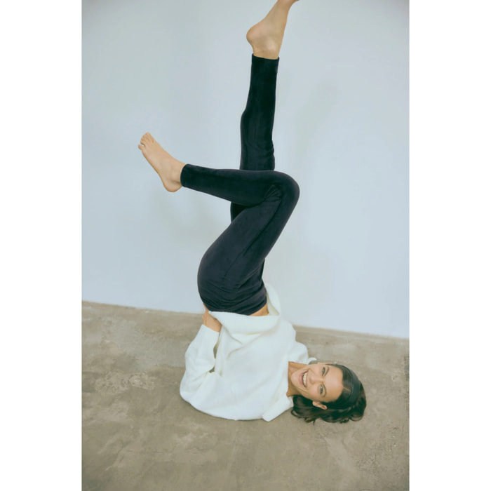 Comodi leggings termici in pile nero