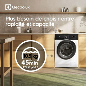 Lave linge hublot ELECTROLUX EW6EE1041AB - 10,5 kg - 1400 tr/min - Classe A - Moteur induction