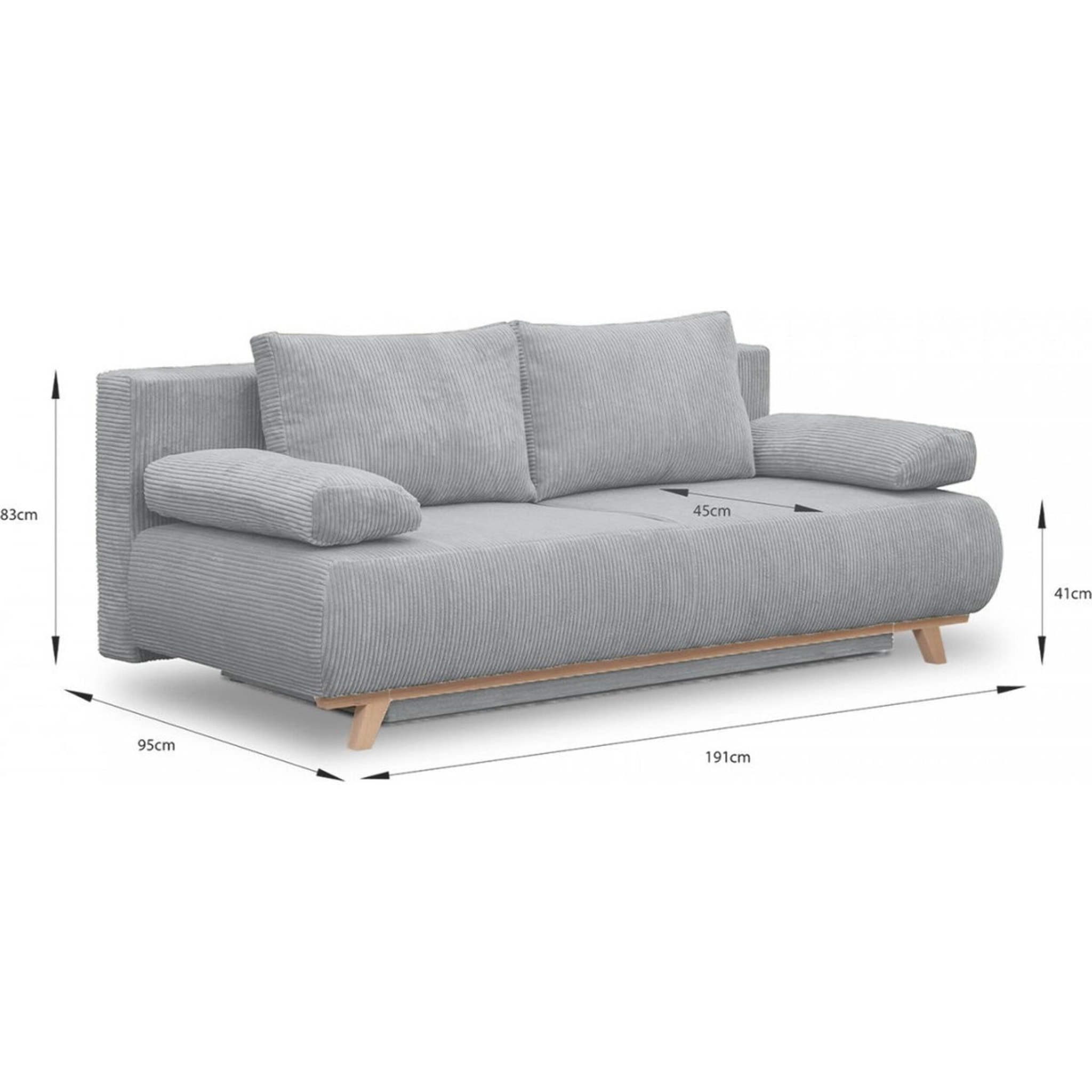 Canapé convertible 3 places - LARIA