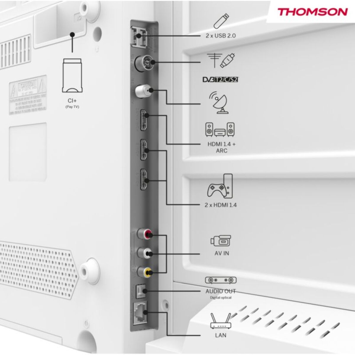 TV LED THOMSON 24HG2S15CW - 24 pouces ( 60cm )
