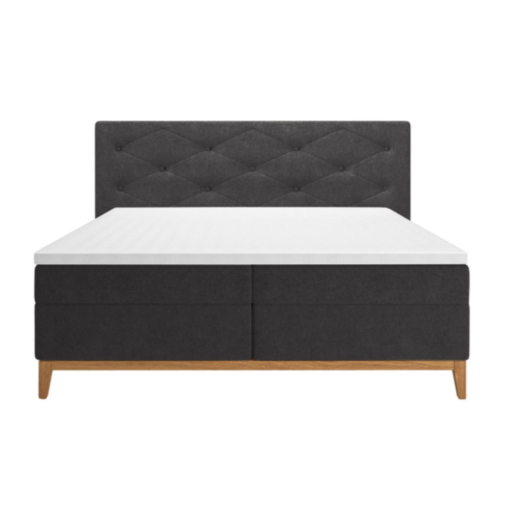 Lit boxspring complet avec 2 coffres 160x200cm - LAUSANNE