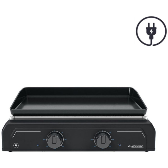 Plancha électrique CAMPINGAZ 2 XD Fonte emaille 2 brûleurs à poser, 60x40 cm