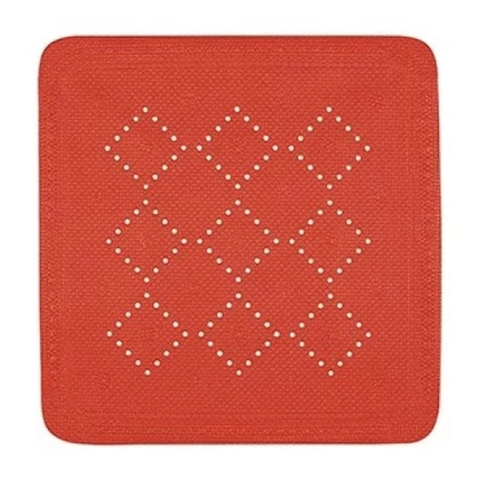 Tapis Fond de douche PVC ALASKA 55x55cm Rouge Spirella
